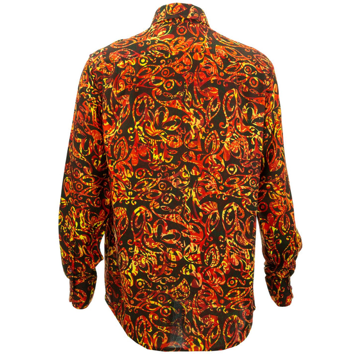 Regular Fit Long Sleeve Shirt - Sunset Swirl