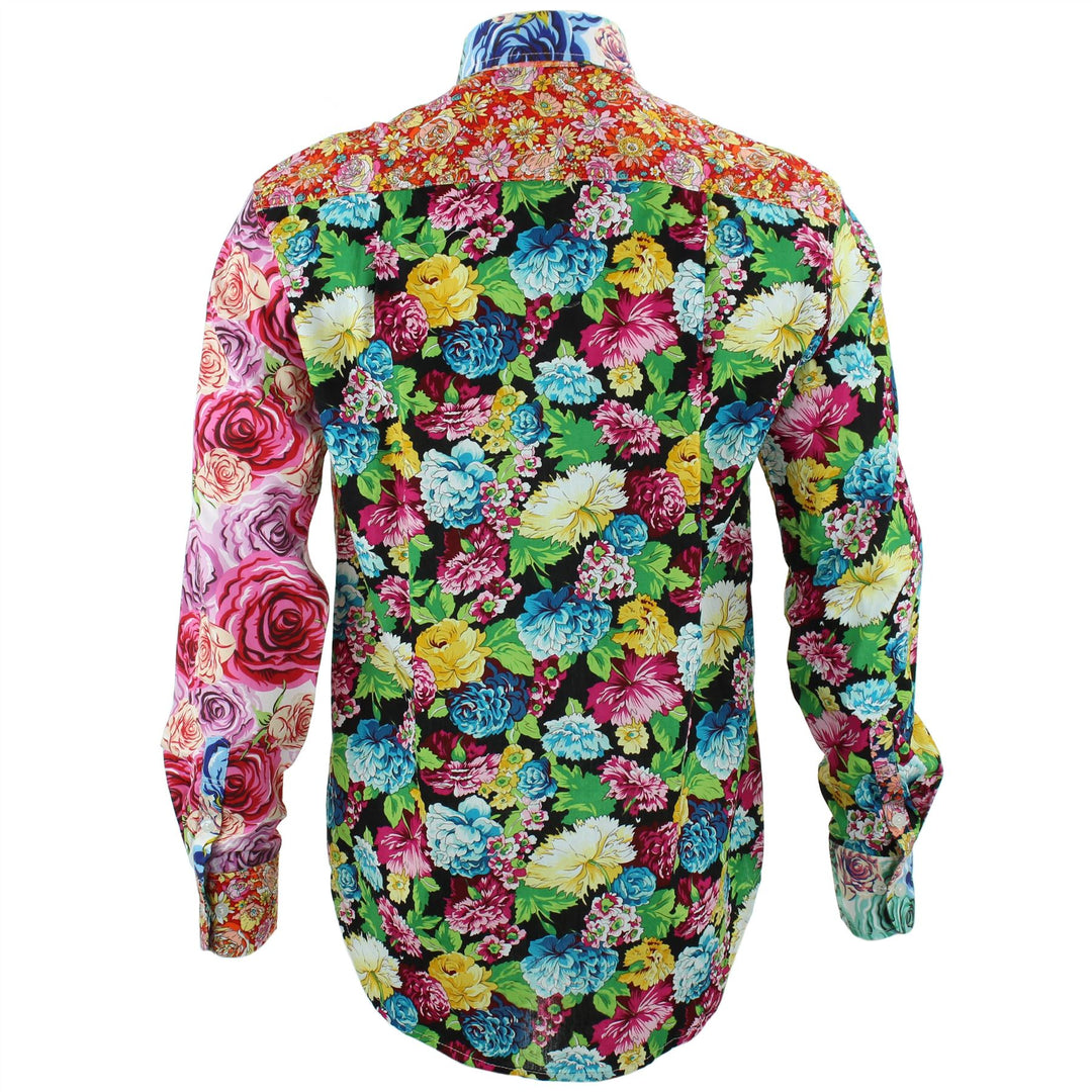 Regular Fit Long Sleeve Shirt - Random Mixed Panel - Floral