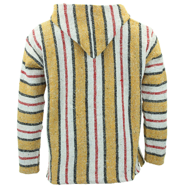 Recycled Mexican Baja Jerga Hoody - Gold Stripe