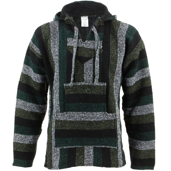 Mexican Baja Jerga Hoody - Minty Green