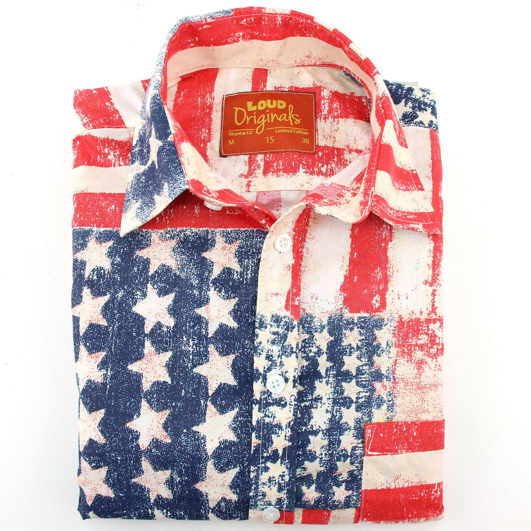 Regular Fit Short Sleeve Shirt - The Stars and Stripes