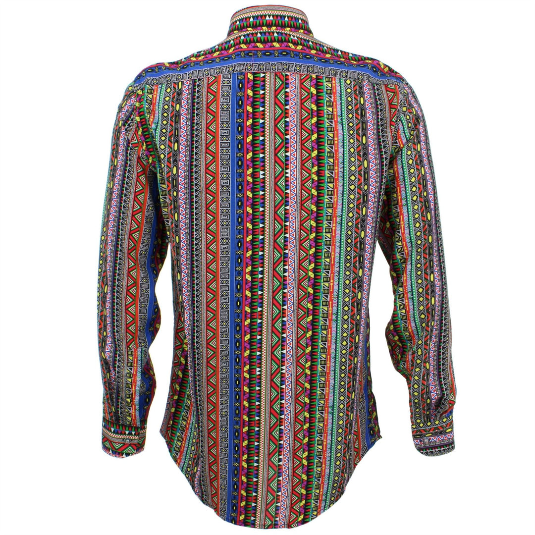 Tailored Fit Long Sleeve Shirt - Aztec Stripes