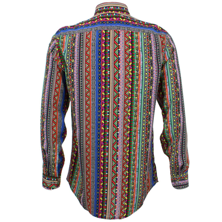 Tailored Fit Long Sleeve Shirt - Aztec Stripes