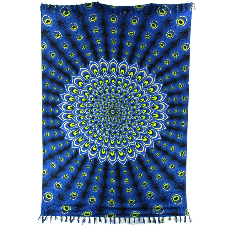 Viscose Rayon Sarong - Peacock - Blue