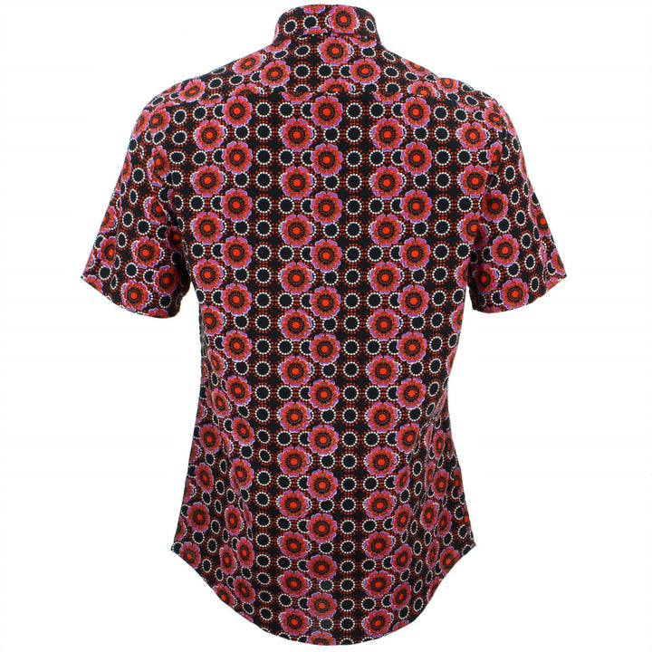 Tailored Fit Short Sleeve Shirt - Poppy Dots