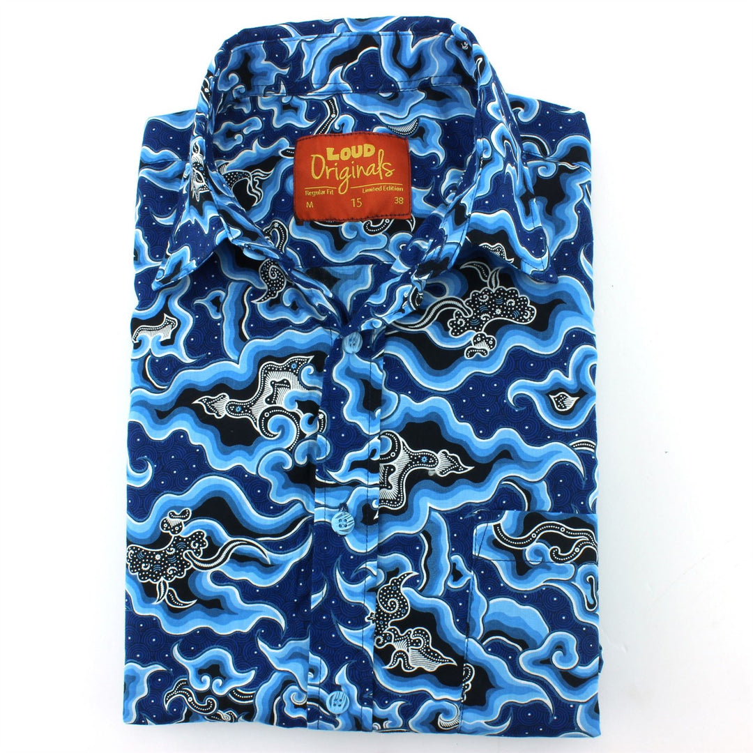 Slim Fit Long Sleeve Shirt - Sea Serpent