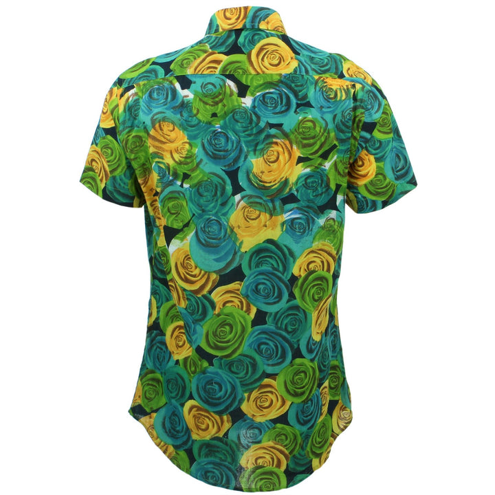 Tailored Fit Short Sleeve Shirt - Roses