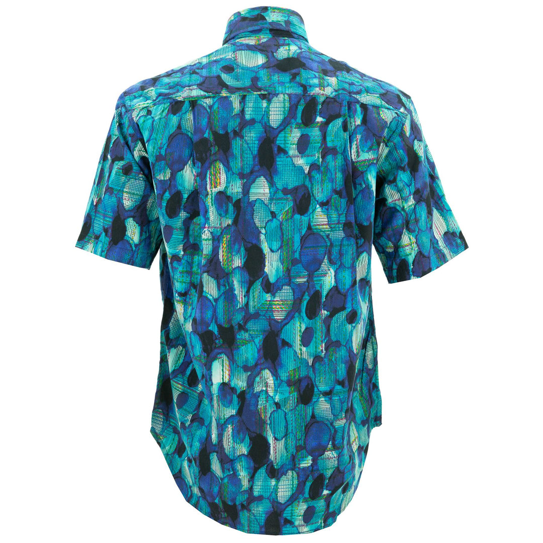 Regular Fit Short Sleeve Shirt - Iridescent Blue