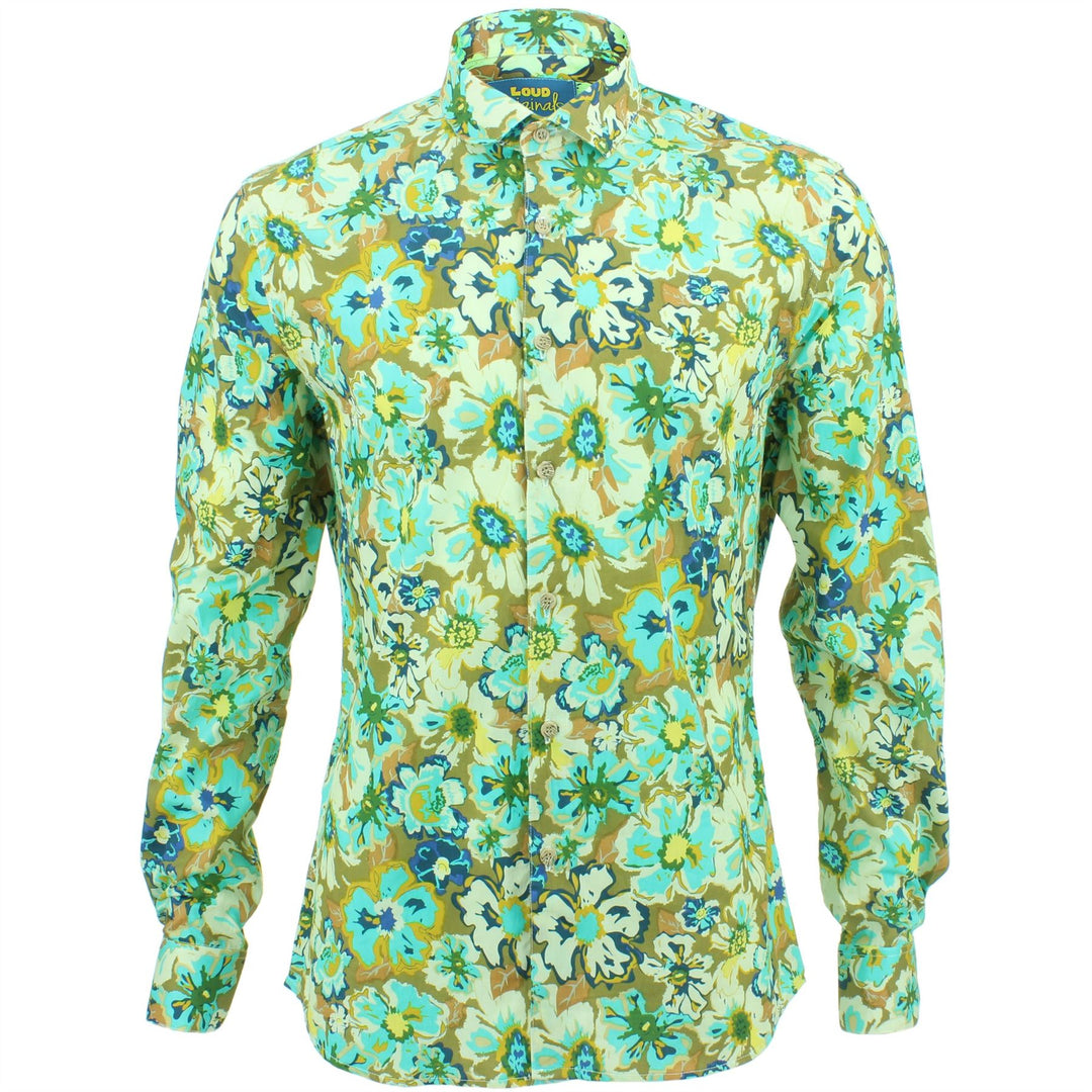 Slim Fit Long Sleeve Shirt - Floral