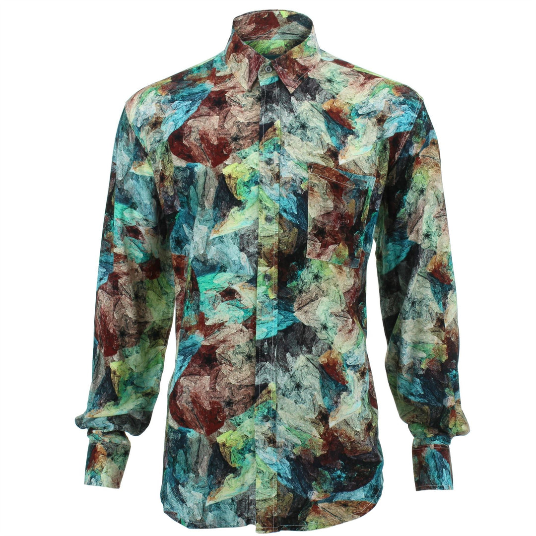 Regular Fit Long Sleeve Shirt - Oil Painting