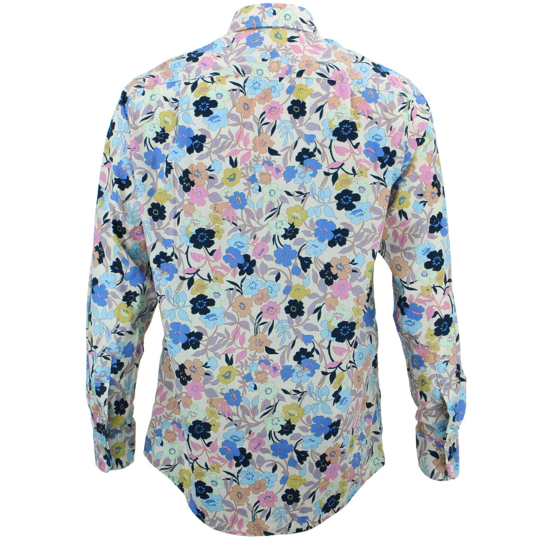 Regular Fit Long Sleeve Shirt - Minimalist Floral