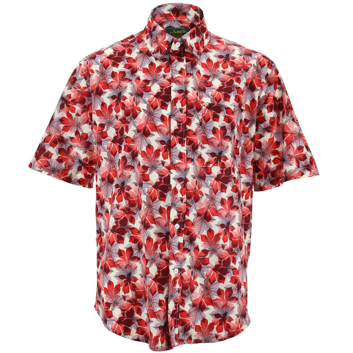 Regular Fit Short Sleeve Shirt - Autumn Leaves