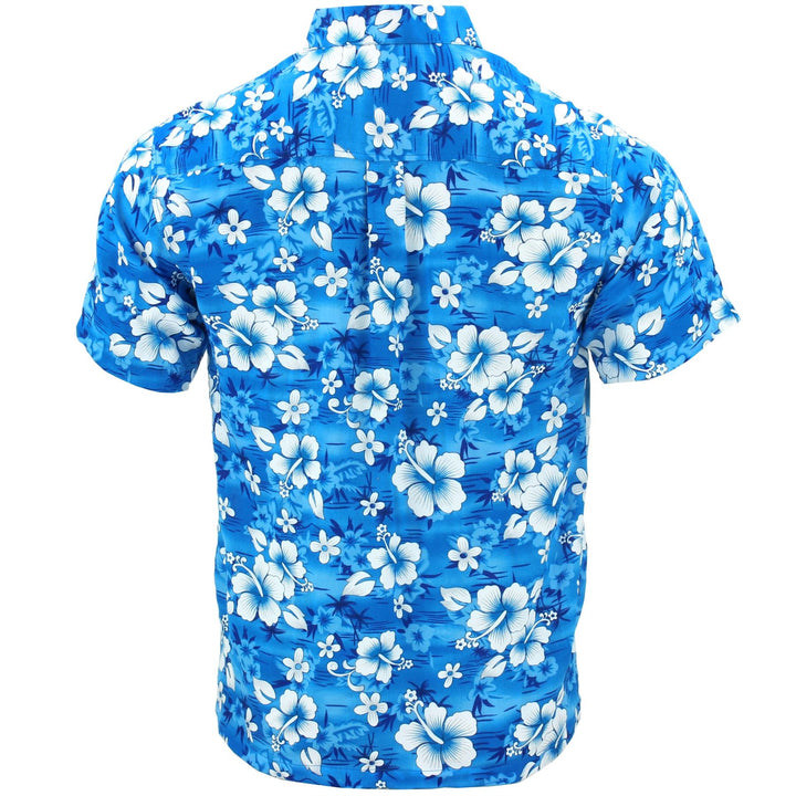 Short Sleeve Hawaiian Shirt - Blue