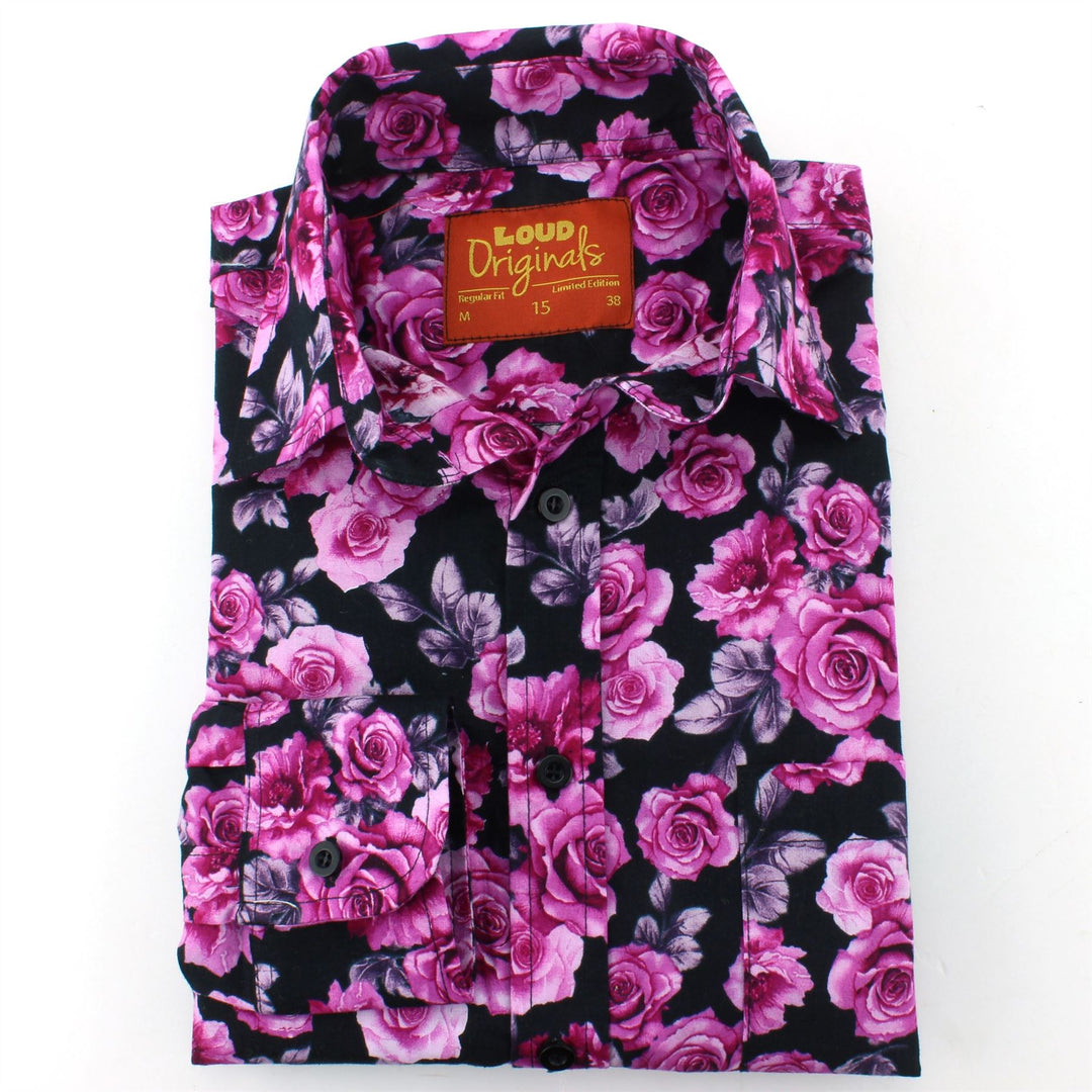 Regular Fit Long Sleeve Shirt - Roses