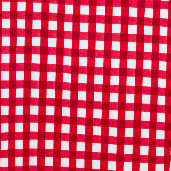 Regular Fit Short Sleeve Shirt - Gingham Check - Red