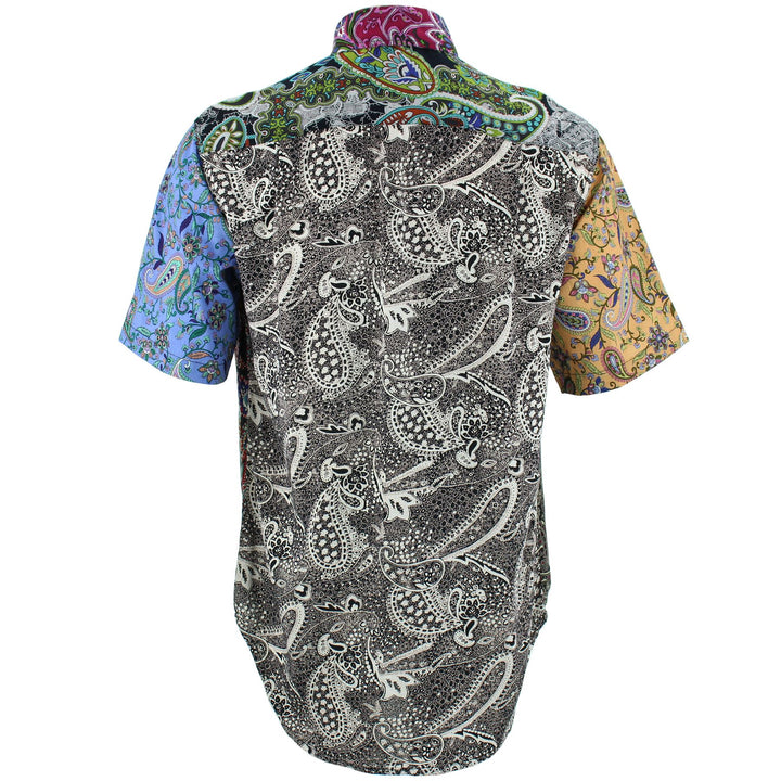 Regular Fit Short Sleeve Shirt - Random Mixed Panel - Paisley