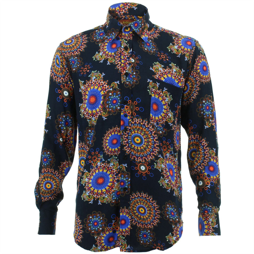 Regular Fit Long Sleeve Shirt - Fractal Suzani