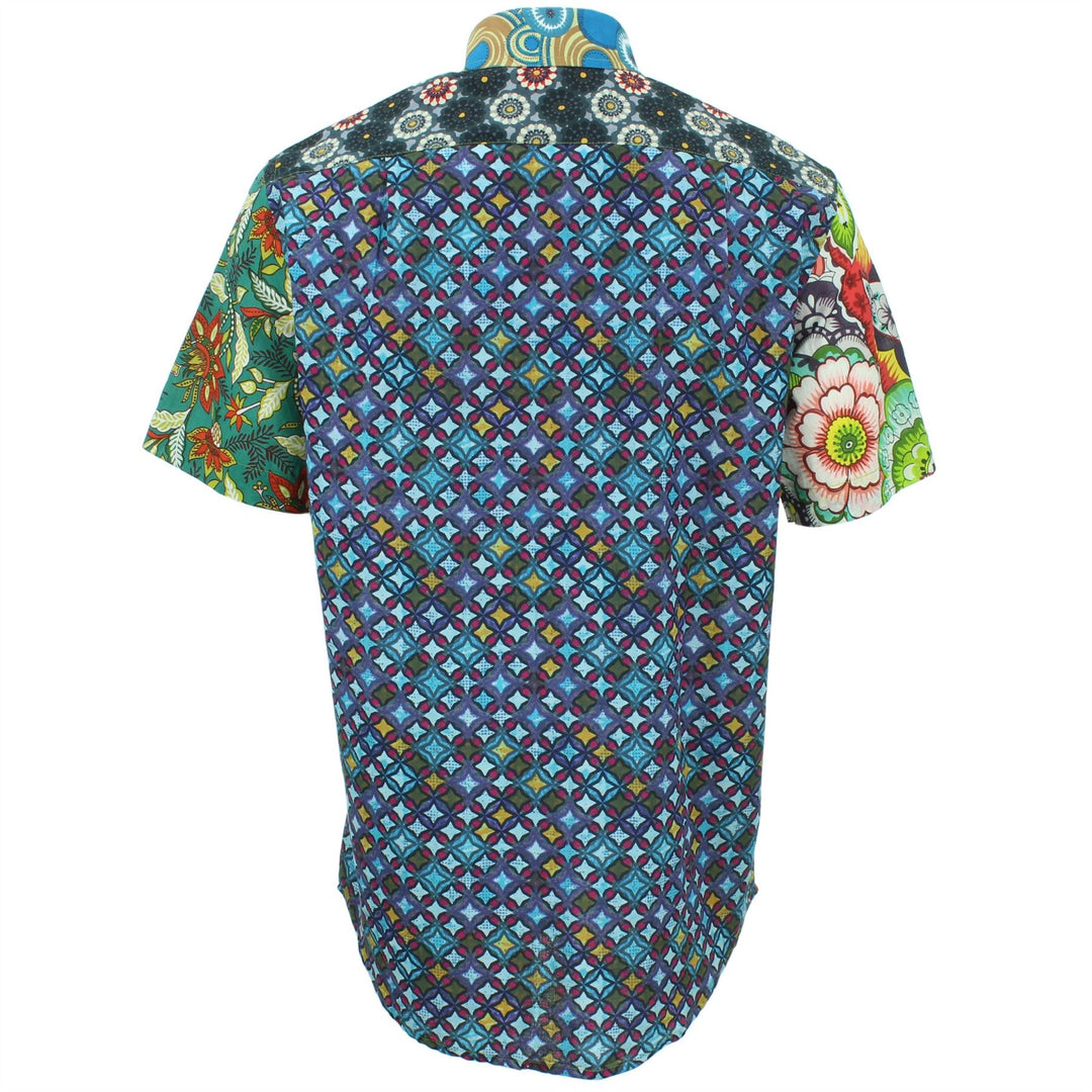 Regular Fit Short Sleeve Shirt - Random Mixed Panel