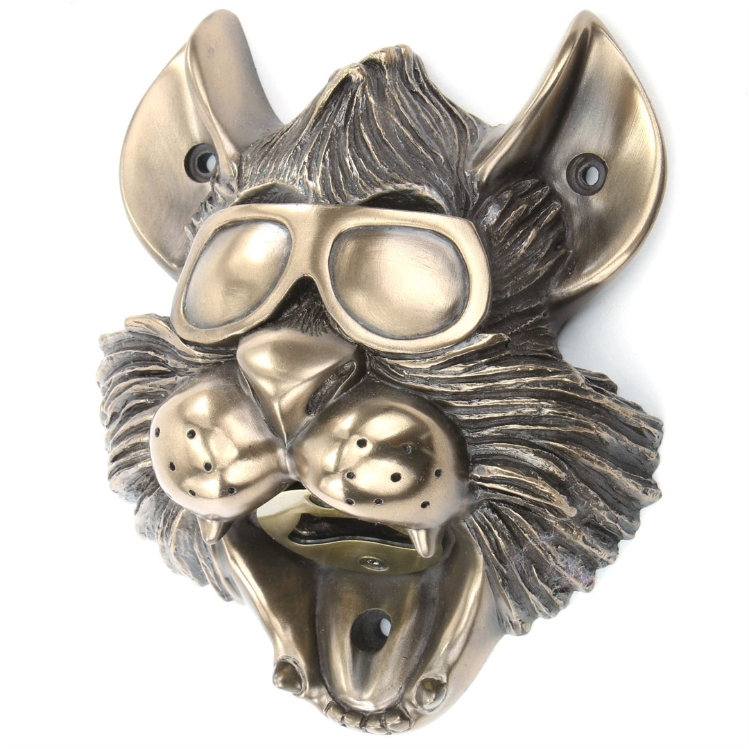 Wall Mounted Character Bottle Opener - Kool Kat (Bronze)