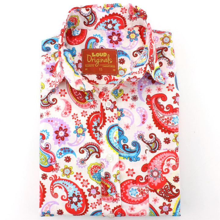 Slim Fit Short Sleeve Shirt - Paisley