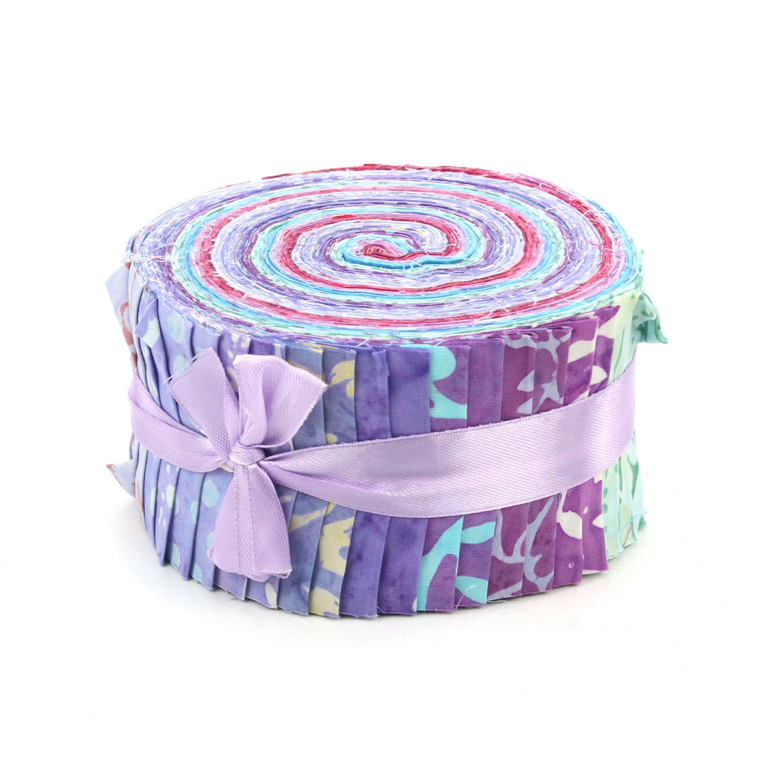 Jelly Roll - 40 Strips of 2.5" x 37" Cotton Batik