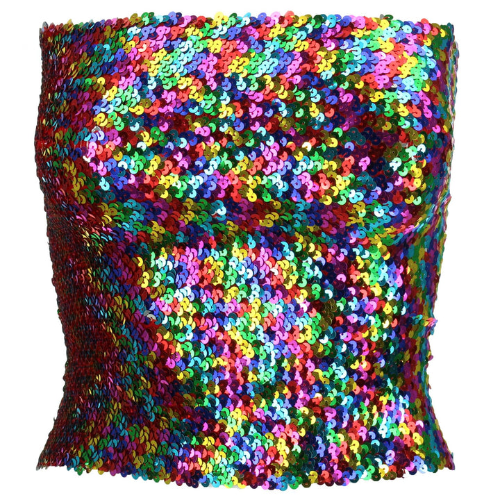 Sequin Strapless Top - Rainbow