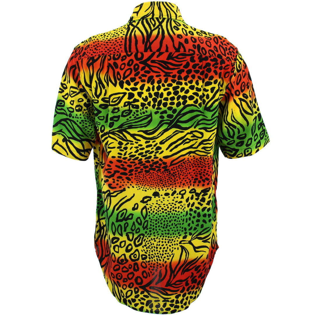 Regular Fit Short Sleeve Shirt - Rasta Cat