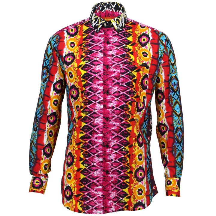 Regular Fit Long Sleeve Shirt - Psychedelic Snakeskin