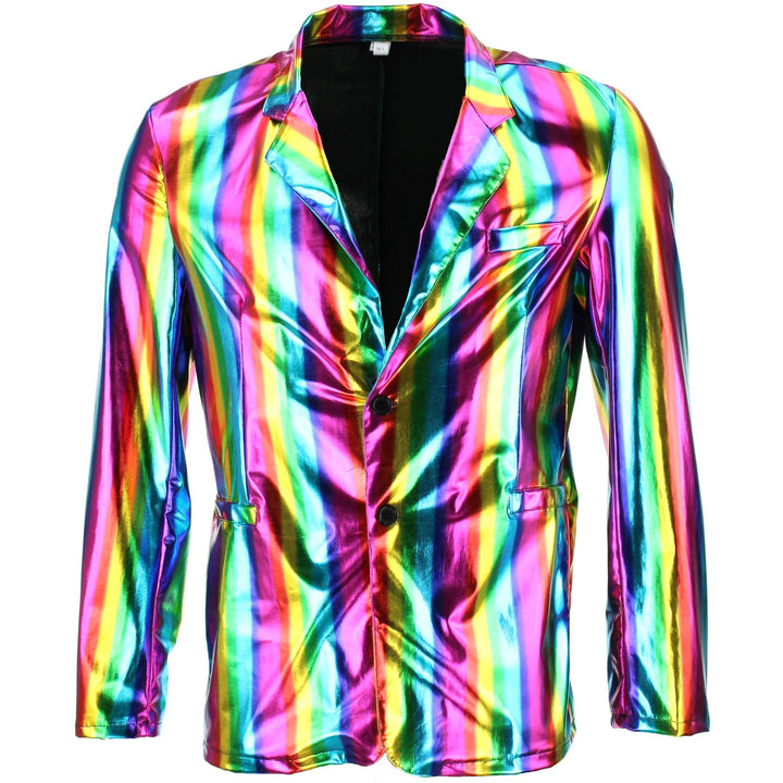 Shiny Metallic Blazer - Rainbow