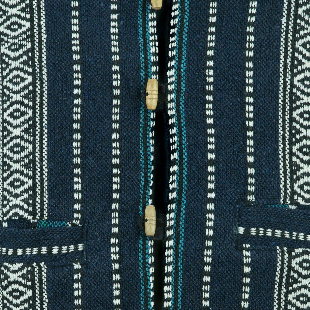 Cotton Canvas Waistcoat - Blue