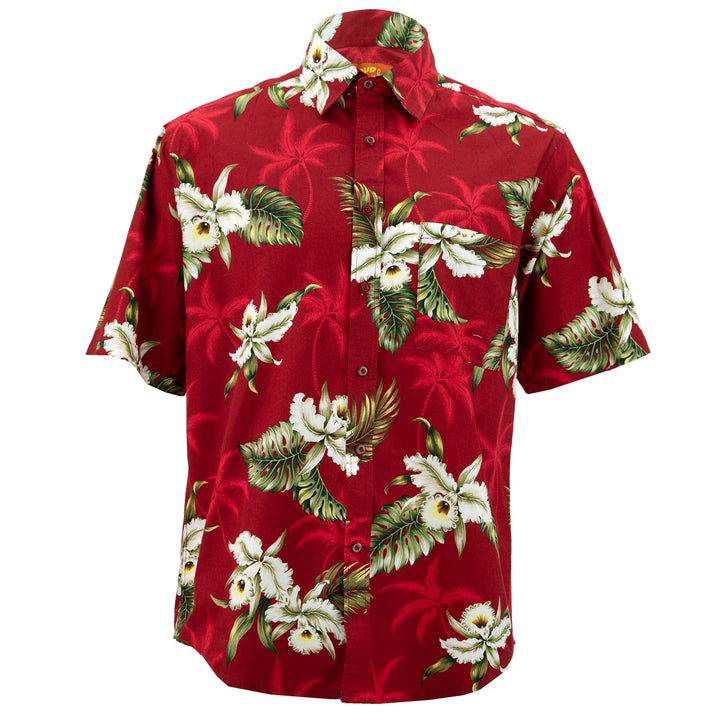 Regular Fit Short Sleeve Shirt - Red Palm