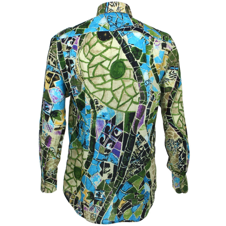 Regular Fit Long Sleeve Shirt - Mosaic Tiles