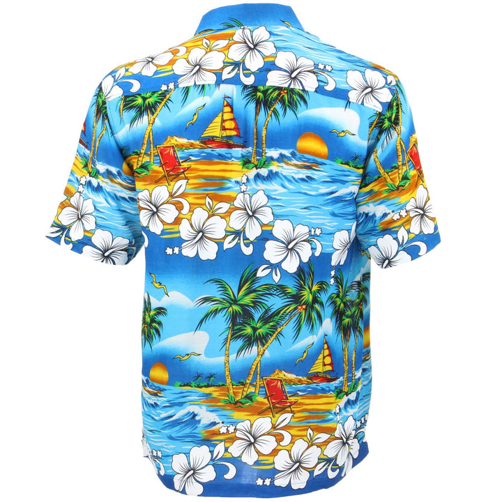 Short Sleeve Hawaiian Shirt - Blue