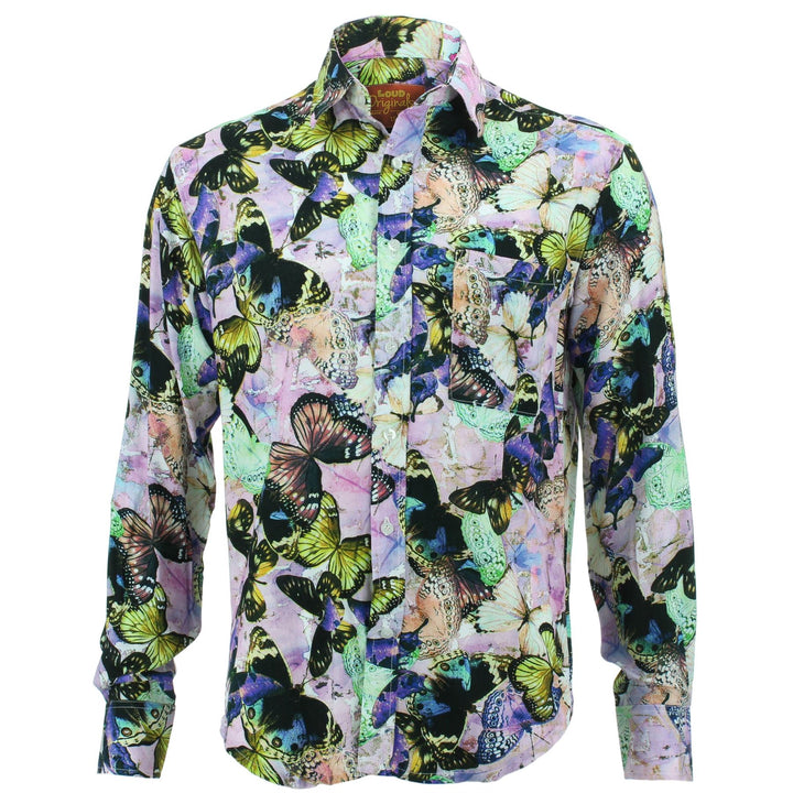 Regular Fit Long Sleeve Shirt - Butterflies