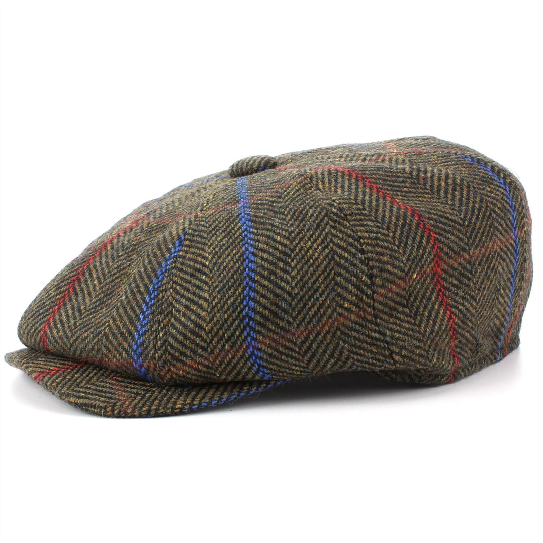 Tweed Peaky Blinders Gatsby Newsboy 8 Panel Flat Cap - Brown