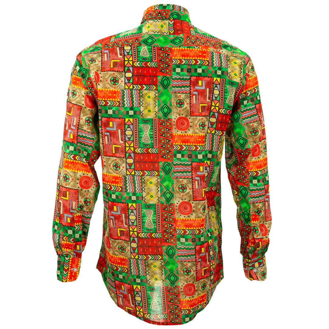 Regular Fit Long Sleeve Shirt - Aztec