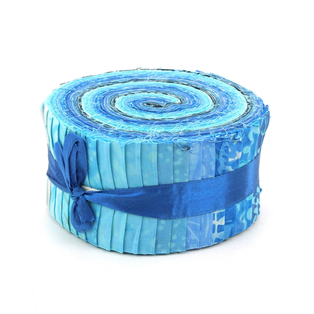 Jelly Roll - 40 Strips of 2.5" x 37" Cotton Batik