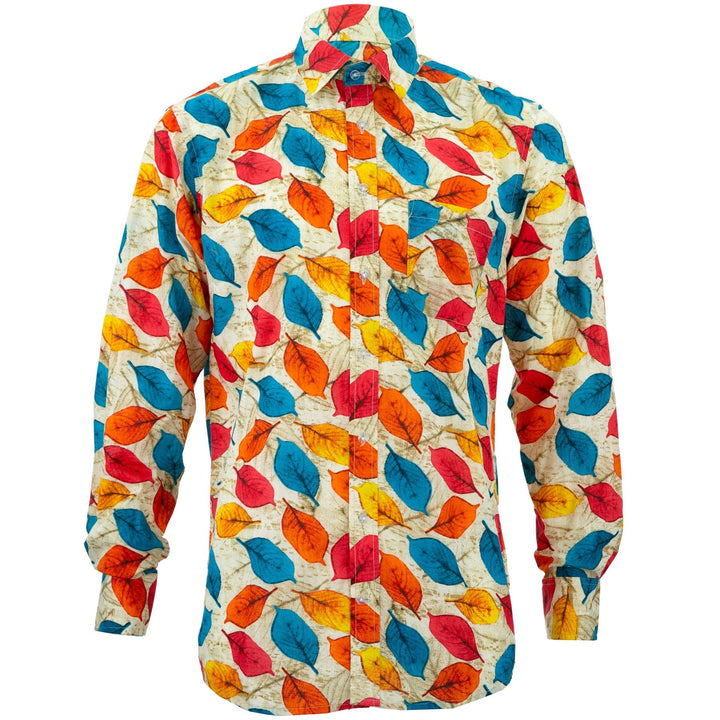 Regular Fit Long Sleeve Shirt - Autumn Leaves