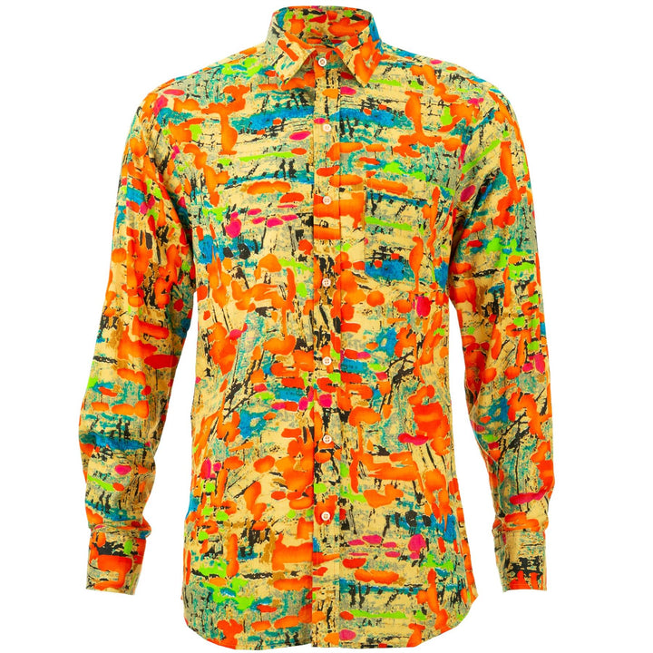 Regular Fit Long Sleeve Shirt - Splatter