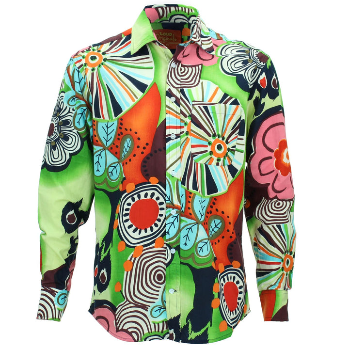 Regular Fit Long Sleeve Shirt - Floral Fairground