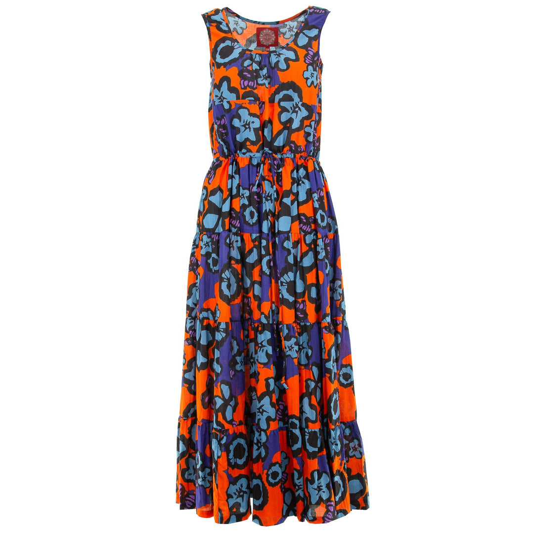 Waisted Maxi Dress - Flower Power