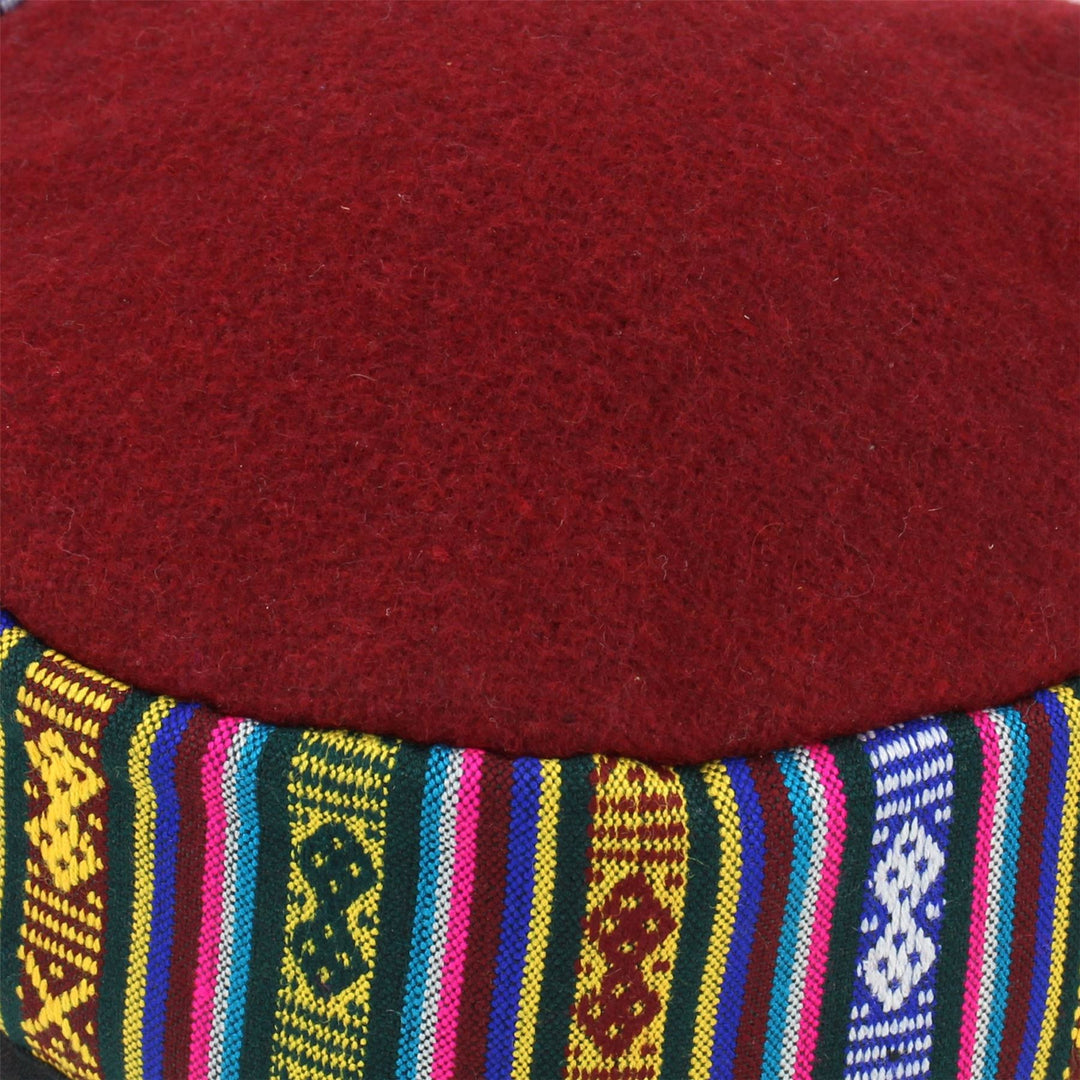 Nepalese Wool Smoking Hat - Red