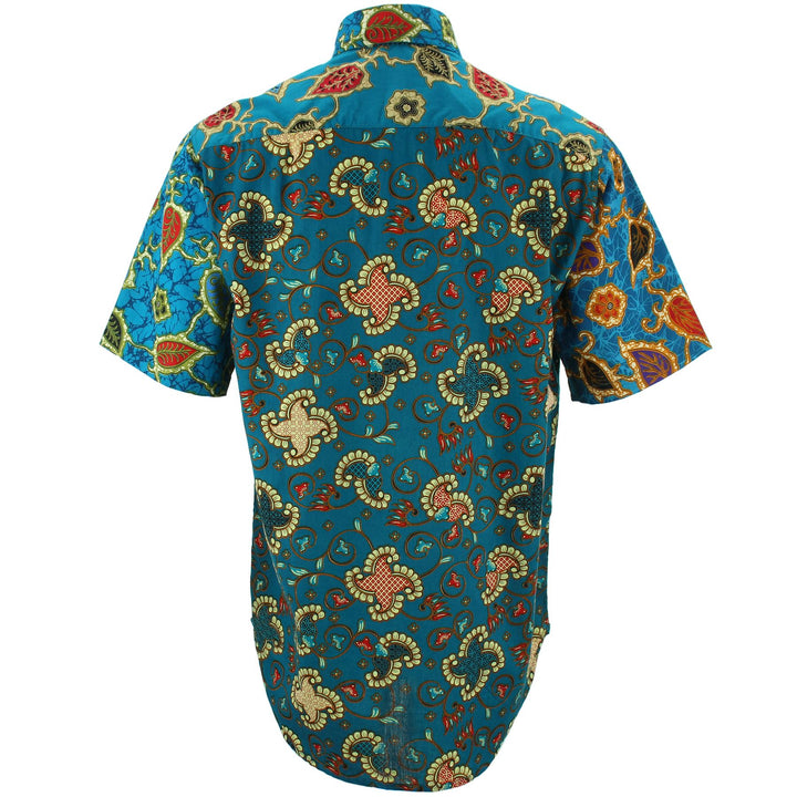 Regular Fit Short Sleeve Shirt - Random Mixed Panel - Batik