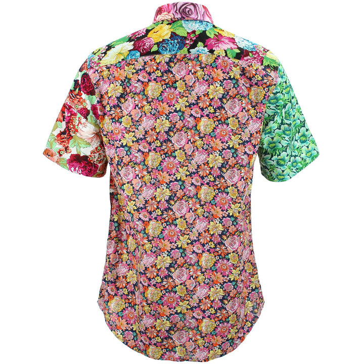 Regular Fit Short Sleeve Shirt - Random Mixed Panel - Floral