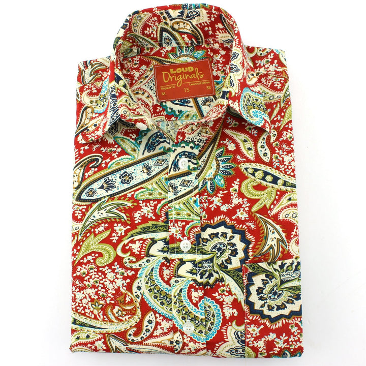 Regular Fit Long Sleeve Shirt - Bohemian Paisley