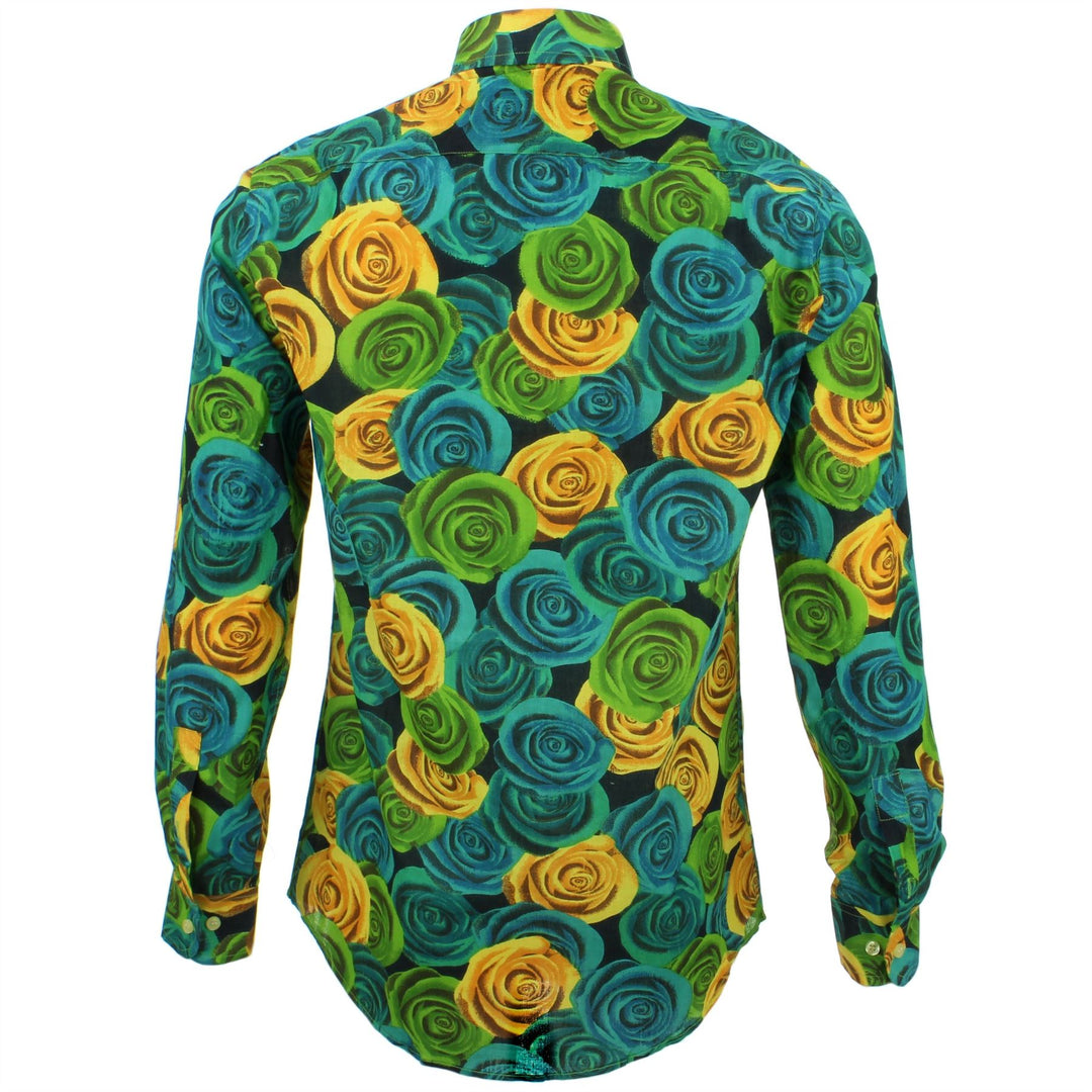 Tailored Fit Long Sleeve Shirt - Roses