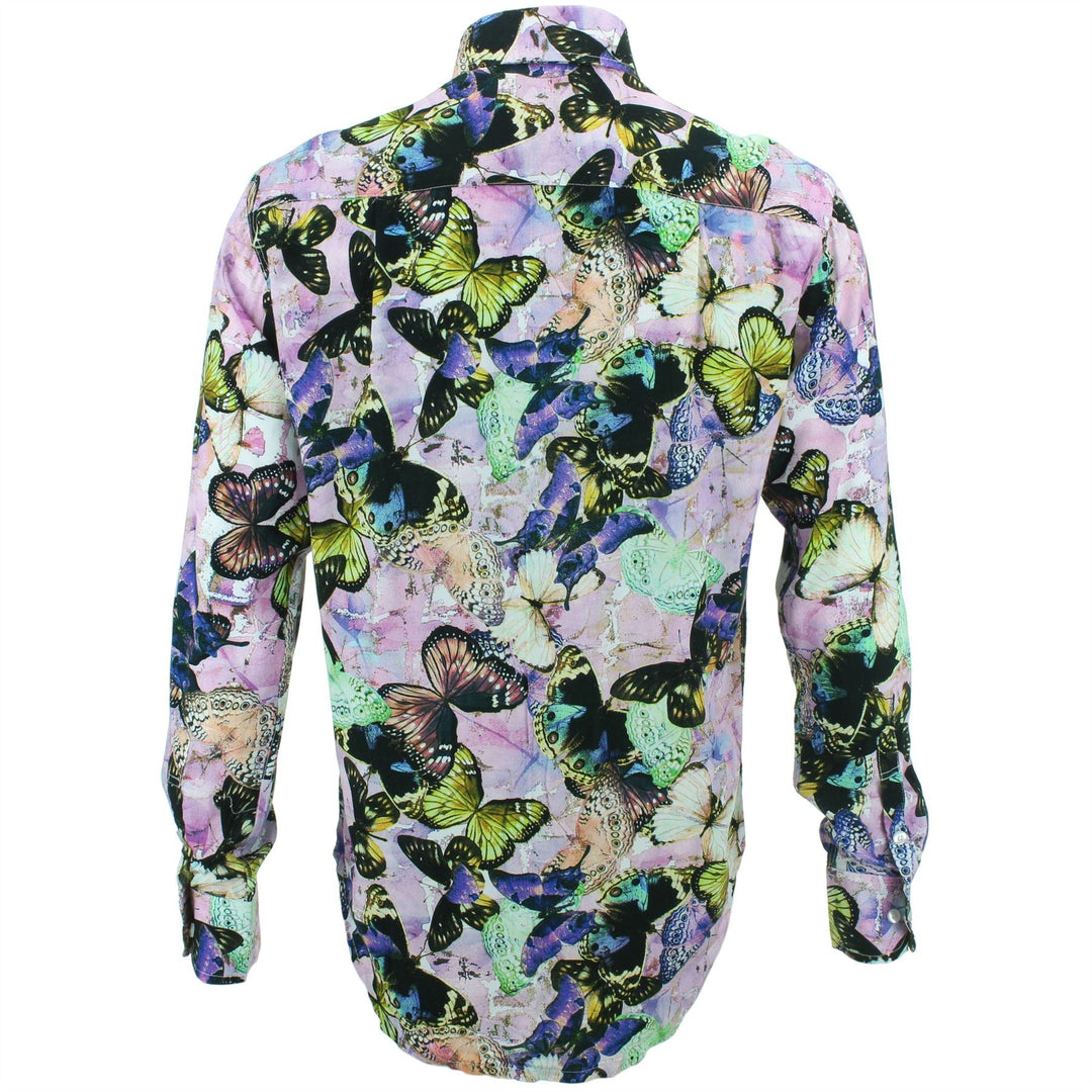 Regular Fit Long Sleeve Shirt - Butterflies