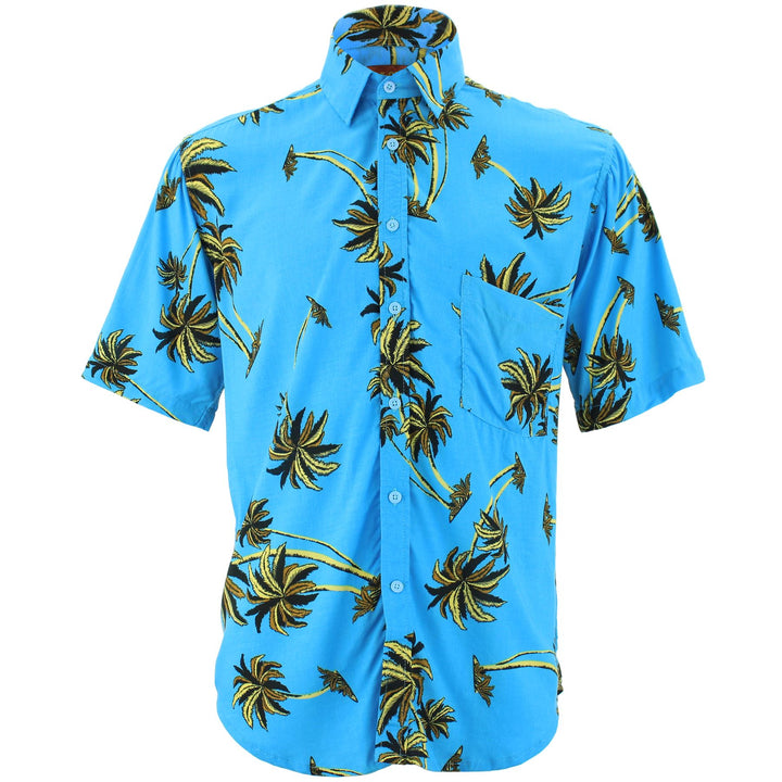 Regular Fit Short Sleeve Shirt - Palm Trees