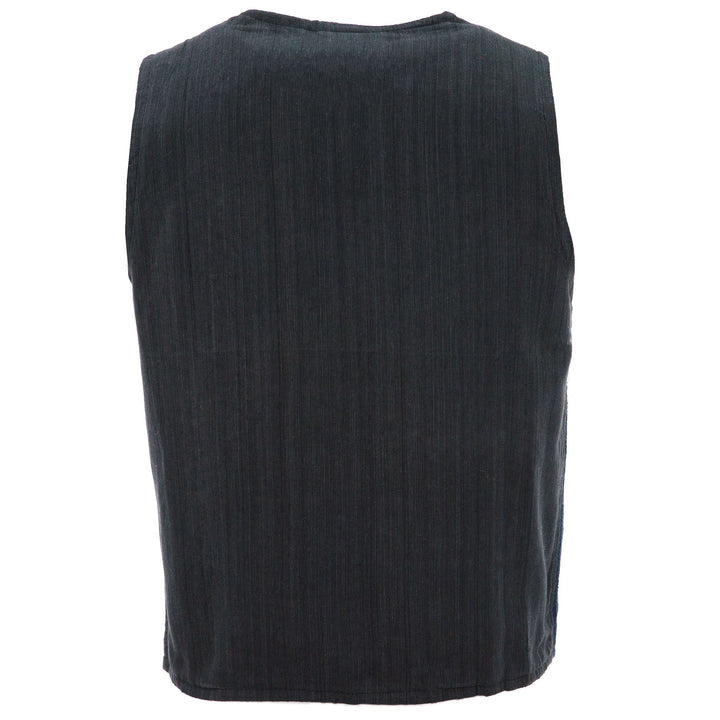 Cotton Canvas Waistcoat - Black White