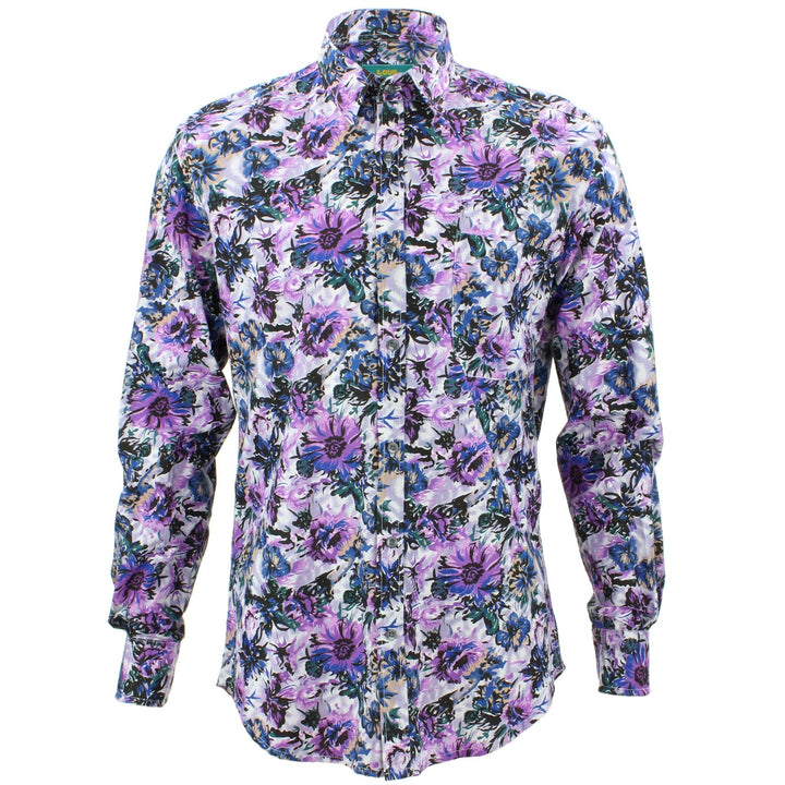 Tailored Fit Long Sleeve Shirt - Watercolour Floral